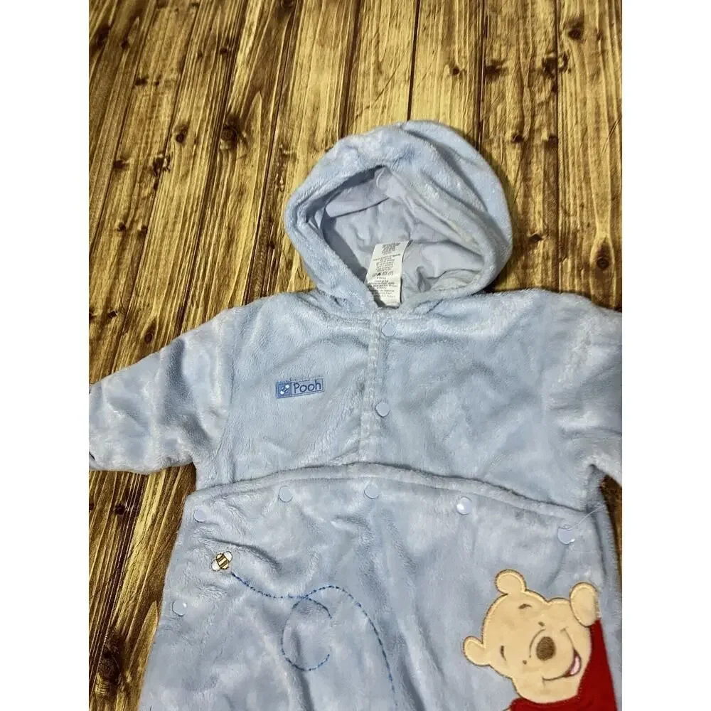 Wonderful World Of Disney Winnie The Pooh Sleepsack 3-6m Soft! Snap Up
